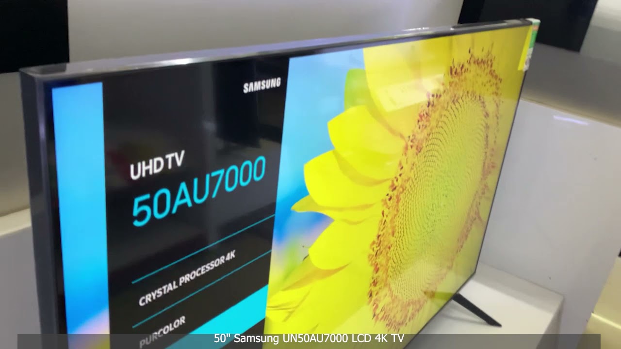 Samsung Official 50'' Crystal UHD 4K Tizen TV model 50AU7700