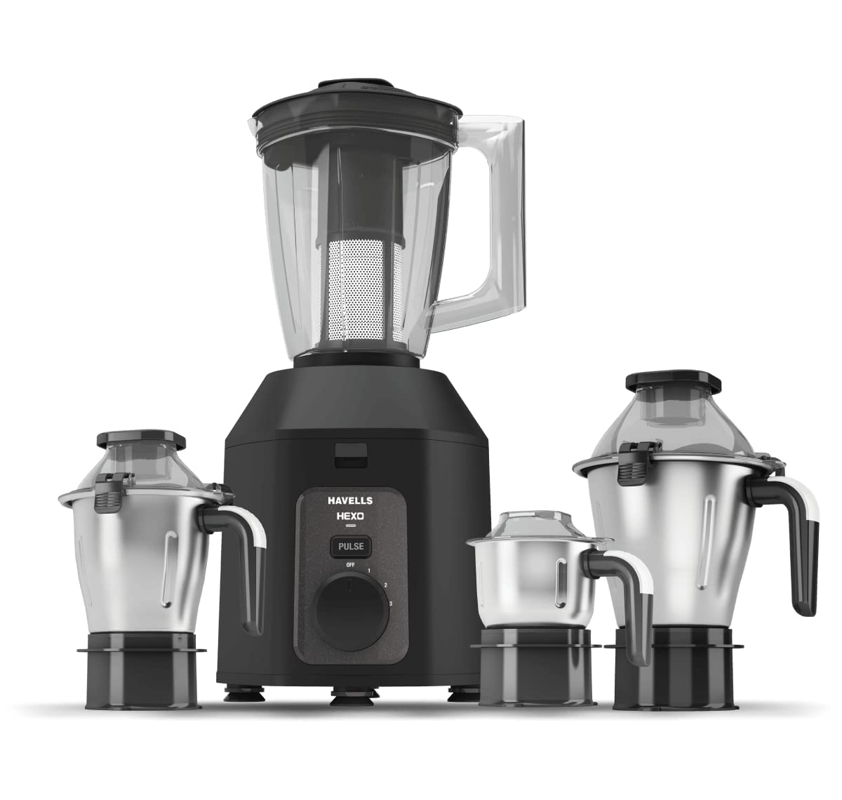 Havells 4 Jars Hexo Plus 1100 Watts Mixer Grinder ( Black )