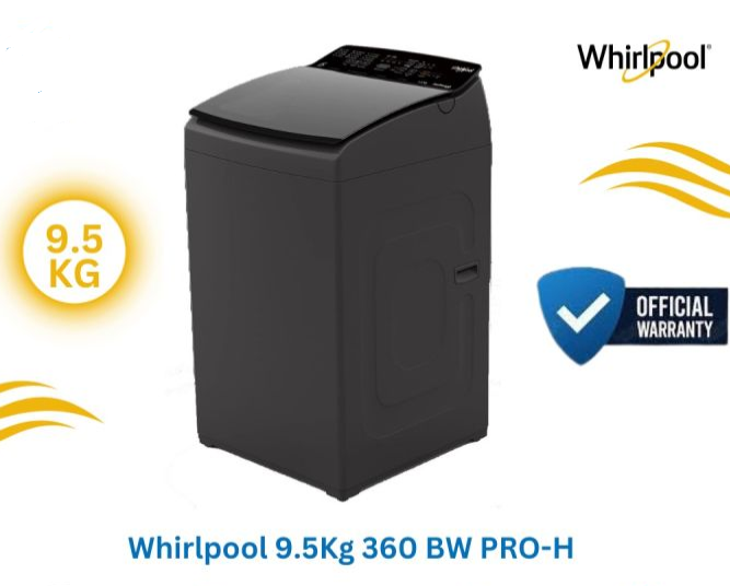Whirlpool 220 Volts official 9.5 Kg 360 Bloom Wash PRO-H  Washing Machine