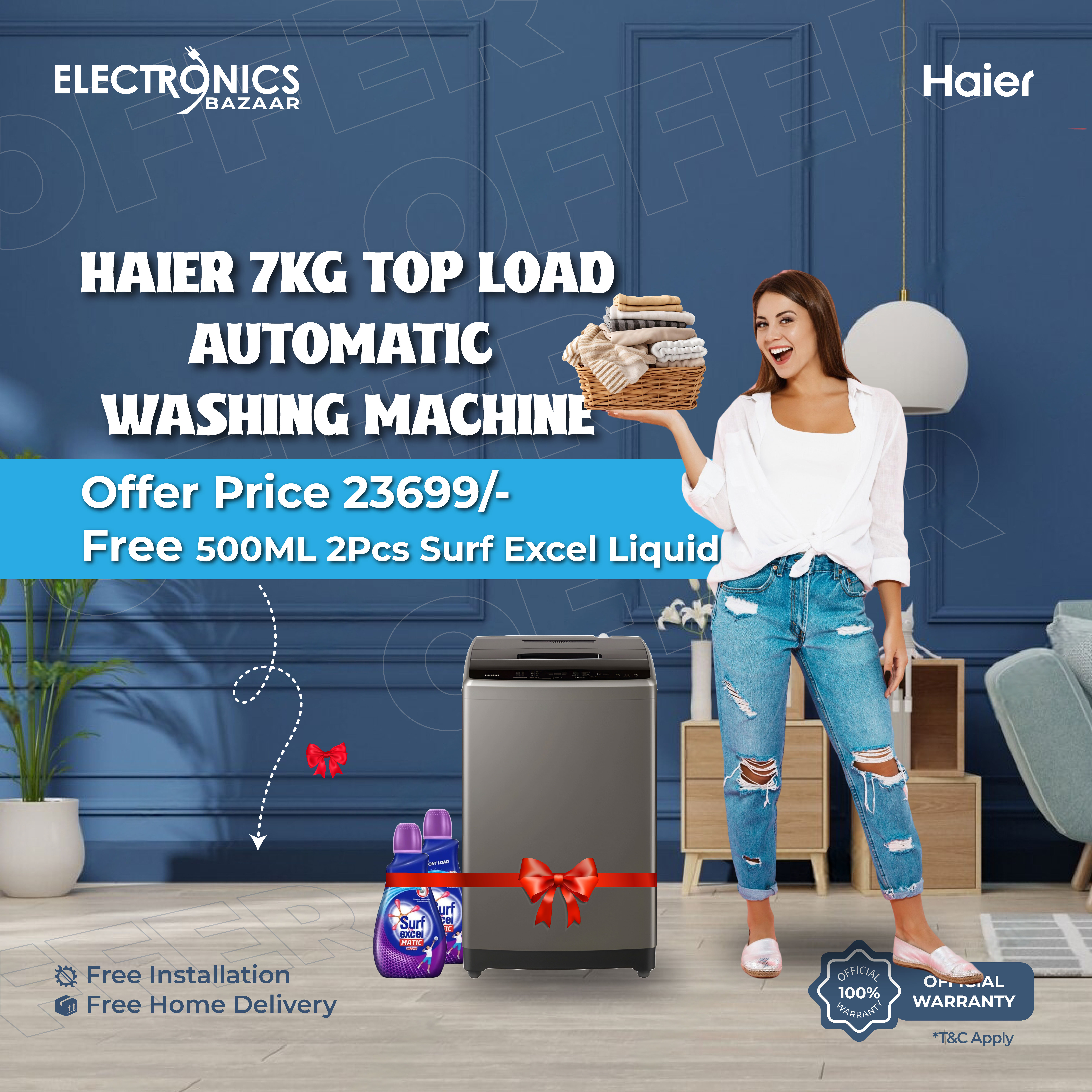 Haier HWM-70-1269S5 7 KG Top Load Automatic Washing Machine