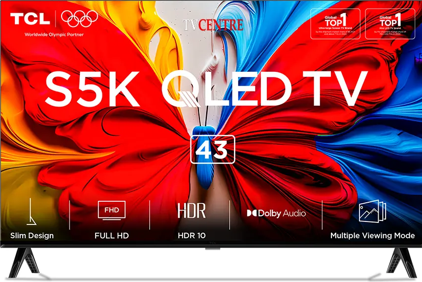 TCL Official 43S5K 43" FHD QLED Smart Google TV
