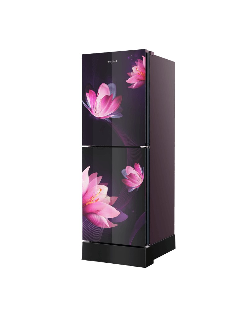 Whirlpool Fresh Magic Pro 236 Liter Glass Door Florina Purple Non-Inverter Refrigerator